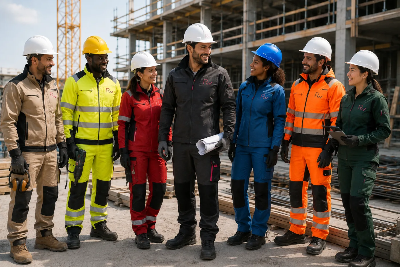 Illustration de vêtements pour chantier et industrie