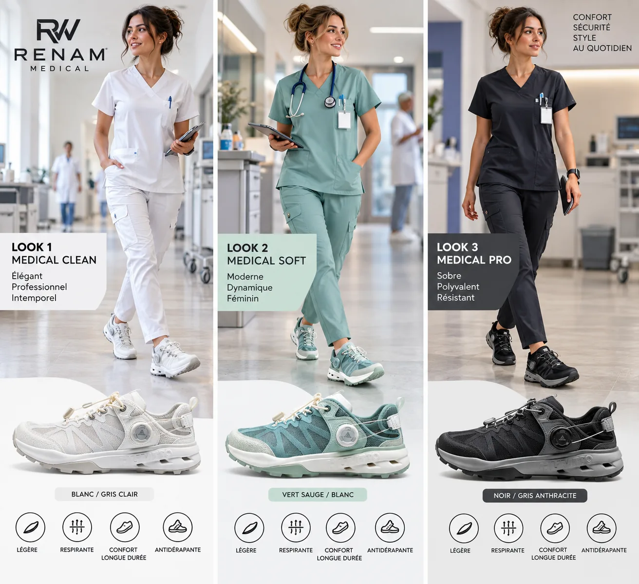 Illustration de tenues médicales RENAM